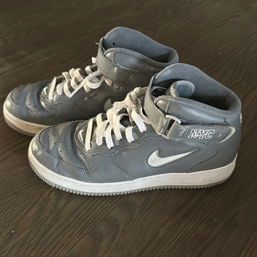 Nike Air Force One Mid Jewel high top men’s sneakers size 8.5 gray